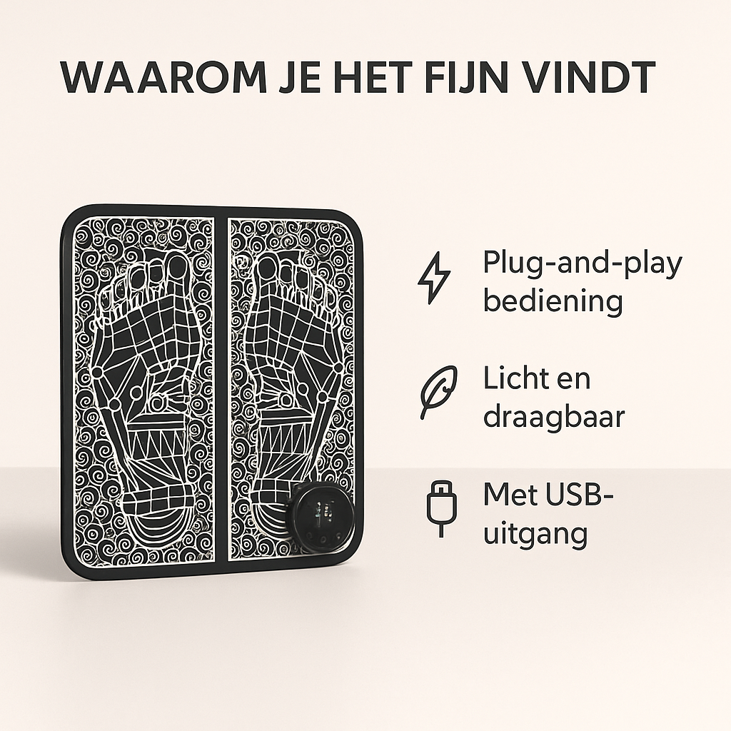 Stapherstel voetmassager